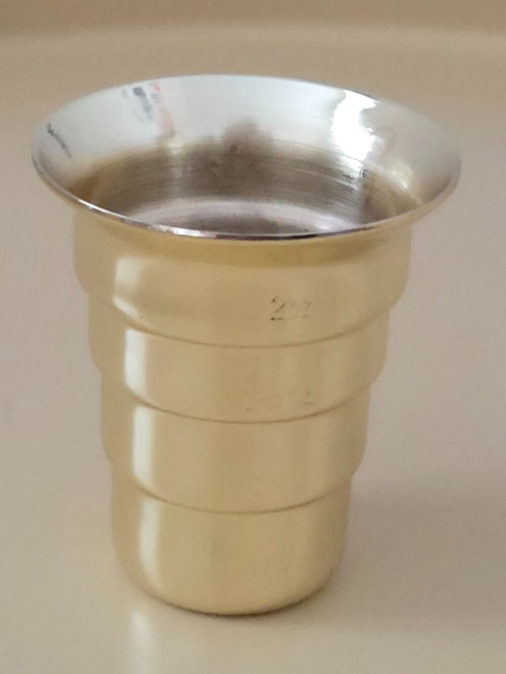 2 oz Gold Color Stainless Steel Cocktail Jigger
